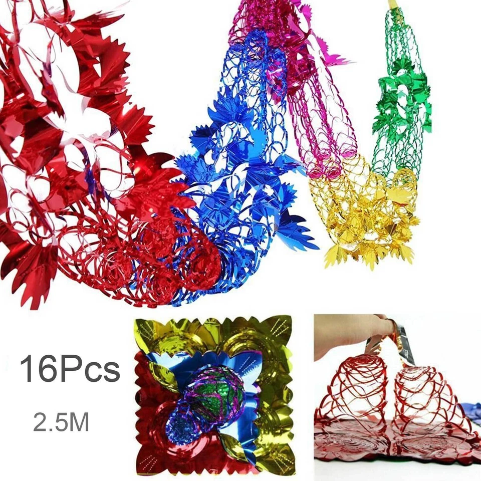 Christmas Trim Metalic Foil Garland Ceiling Wreath Party Hanging Decor Wreath AU