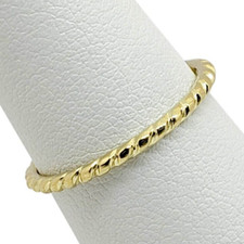 Anillo de oro amarillo sólido de 14K para mujer anillo torcido de oro anillo apilable midi talla 1-12