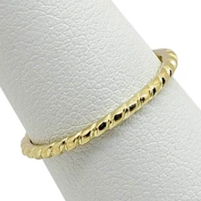 Solid 14K Women's Yellow Gold Ring Gold Twist Ring Stacking Ring Midi Size 1-12