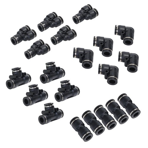 LokoCar Push to Connect Fittings OD 1/2'' Air Line Nylon Pipe Fittings Kit 20Pcs - Picture 8 of 8