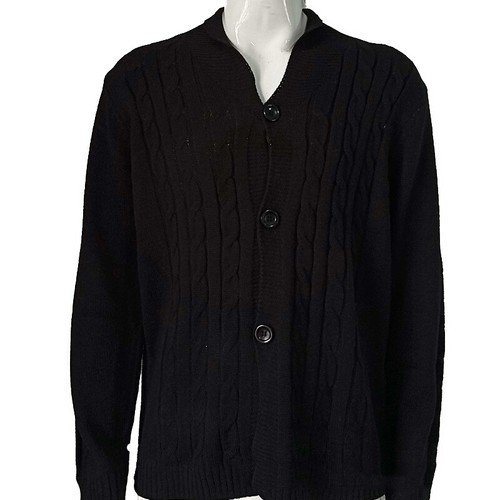 Braided Cardigan Knitted Sweater Shawl Winter Collar Jumper Mens Jacket Thermal@ - Picture 7 of 20