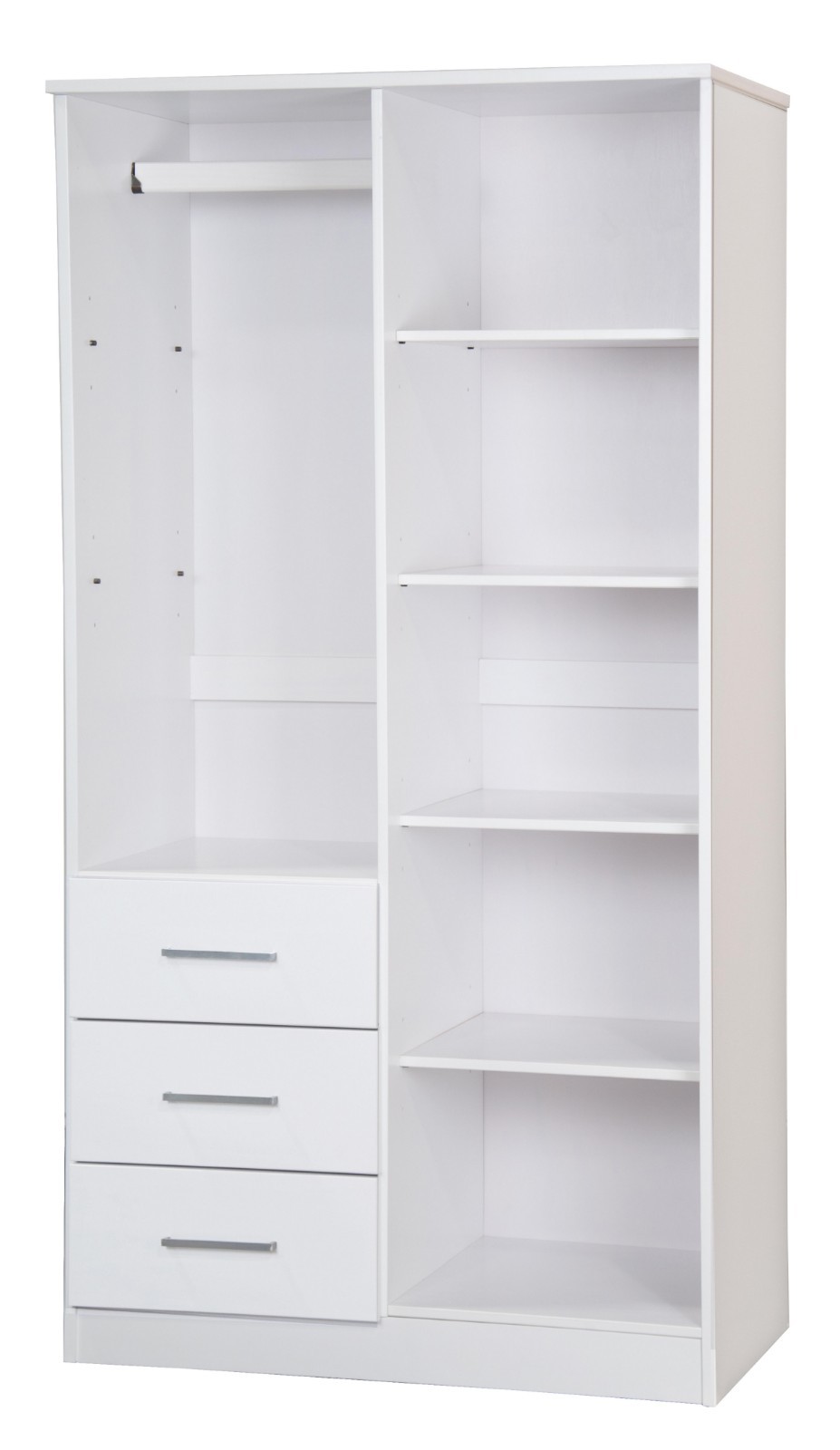 Metro 2Door Wardrobe/Armoire/Closet with Mirror and 3 Drawers by