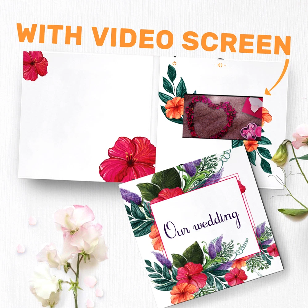 Wedding Album With Video Screen Video Greeting Card Our Wedding - 4.3