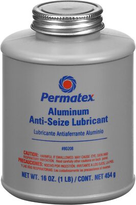 Permatex 80208 Anti-Seize Lubricant with Brush Top Bottle, 16 oz.