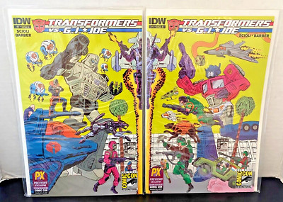 SDCC COMIC CON 2015 IDW TRANSFORMERS Vs G.I. JOE PX LIMITED EDITION COMIC SET