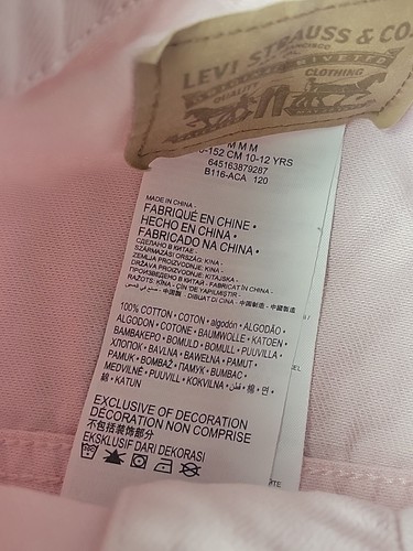 Levi's Girls Youth Medium 10-12 Years Lilac Cropped Denim Jacket - Picture 9 of 18