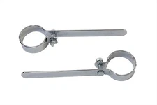 Chrome 1-7/8  Exhaust Hanger Clamp Set for Harley Davidson by V-Twin
