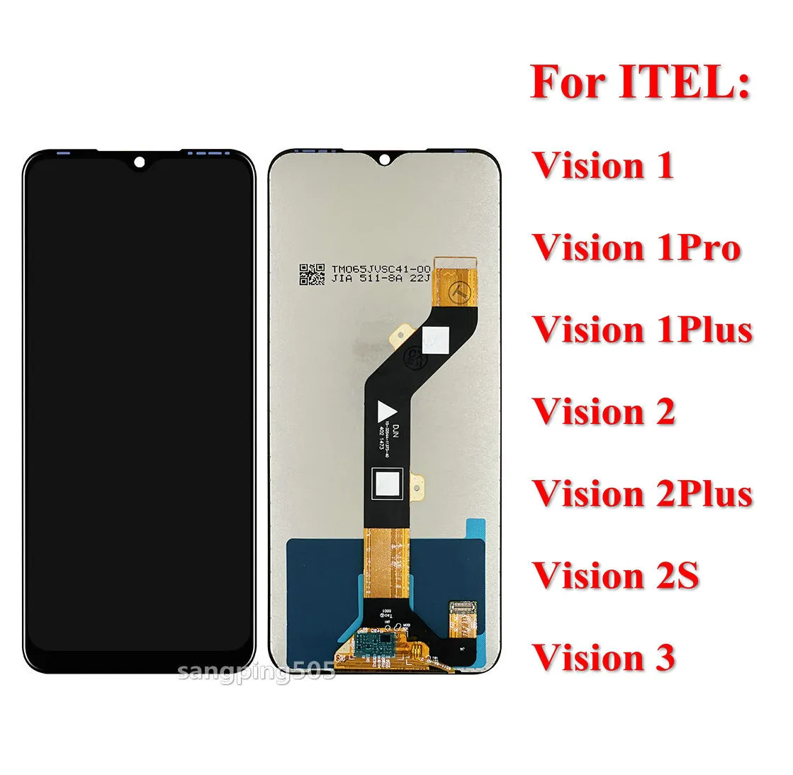 Touch Screen LCD Display Assembly For ITEL Vision 1/1Pro/1Plus/2/2Plus/2s/3