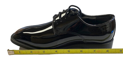 Boys Fabian Couture Shiny Black Tuxedo Shoes Formal Wedding Ring