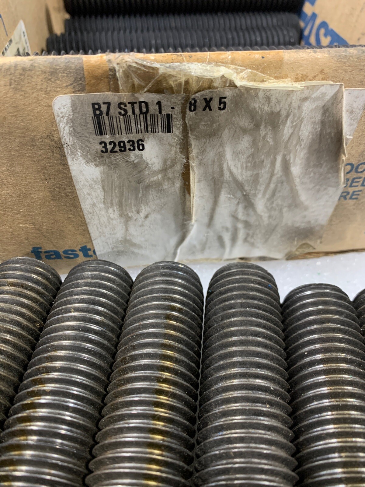 FASTENAL 32936 1"8x5" (OAL 51/4") A193 B7 Fully Threaded Stud *NEW LOT OF 10* eBay