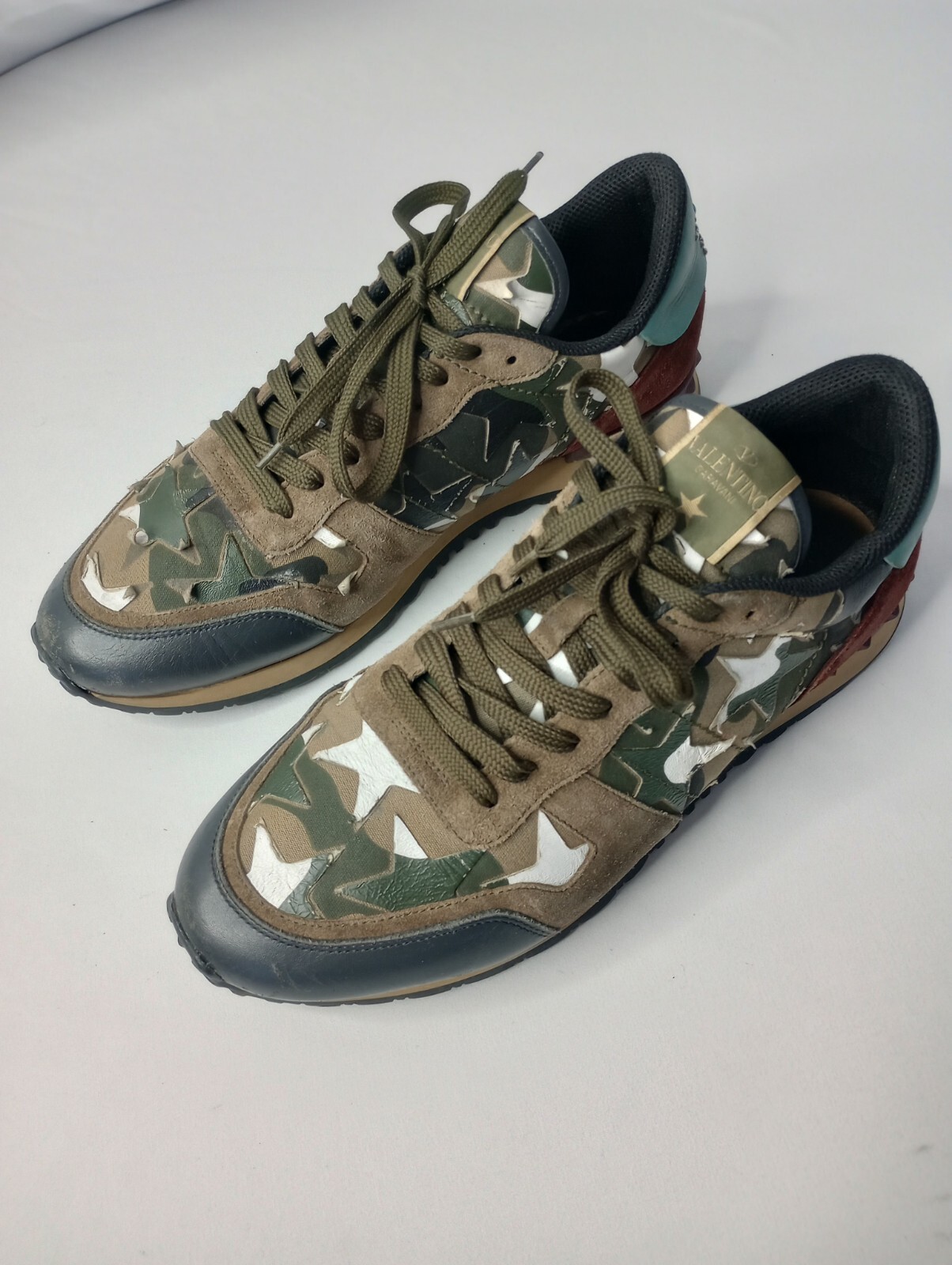 Valentino Garavani Rockrunner Camouflage Camo Sneakers shoes size 44