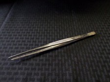 Laboratory Stainless Steel 10  Blunt-Tip Straight Serrated Tweezer Forceps