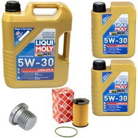 MotoröL Set 5W-30 Liqui Moly 7 Liter + ÖLfilter + Schraube FüR Audi A6 A7 A8 Q5