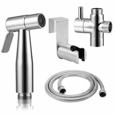 Stainles Steel Handheld Bidet Spray Shattaf Toilet T-Adapter valve muslim Shower