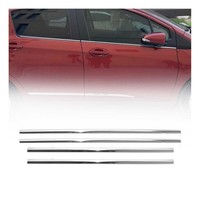 Fensterleisten Zierleisten FüR Toyota Yaris SchräGheck 2012-2020 Edelstahl 4Tlg