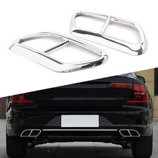 For Volvo V90 S90 2016-2020 Exhaust Muffler Tail Pipe Cover Trim Stainless Steel