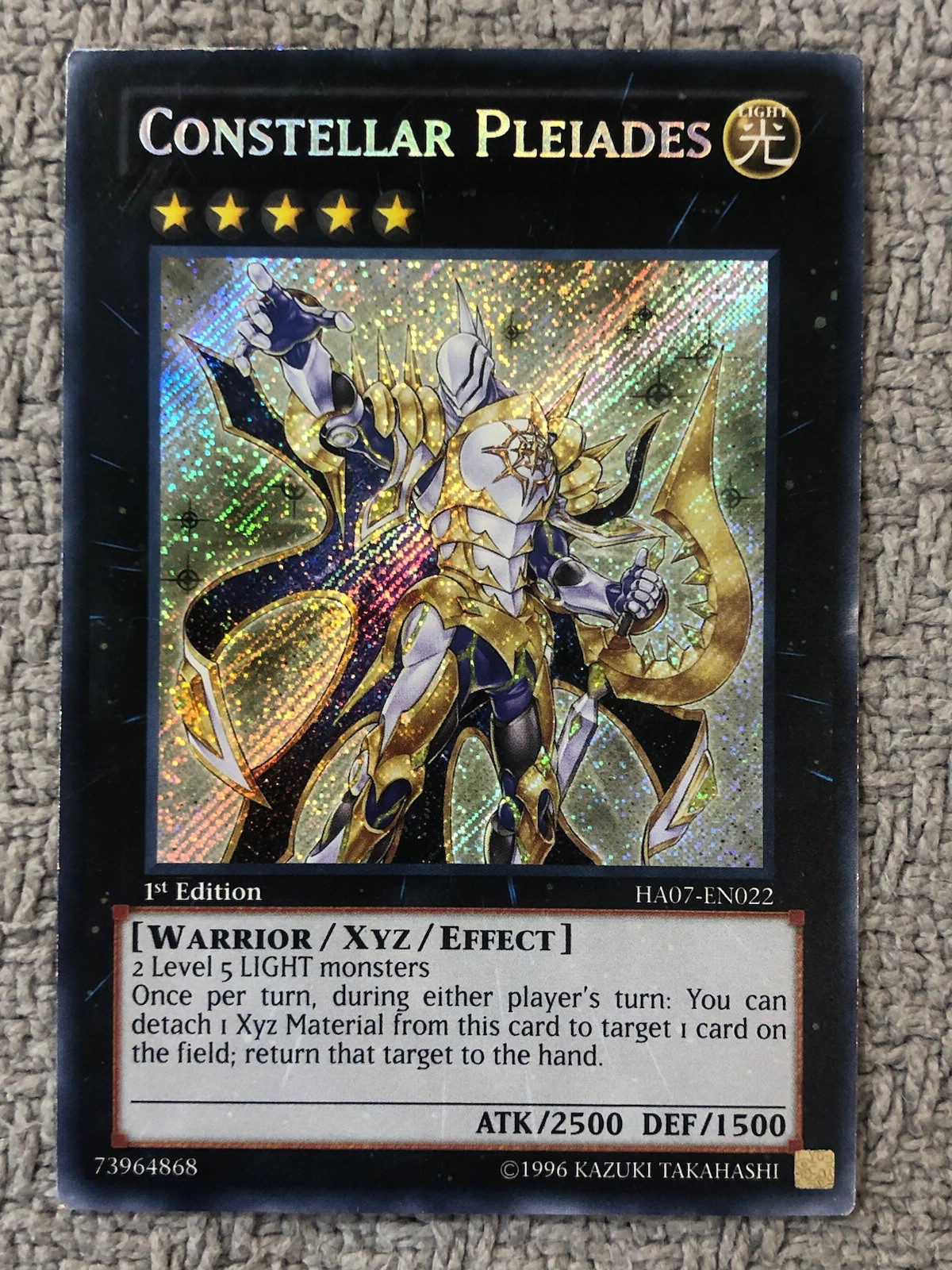 Vintage Yugioh Card Constellar Pleiades 1st Edition HA07-EN022 LP