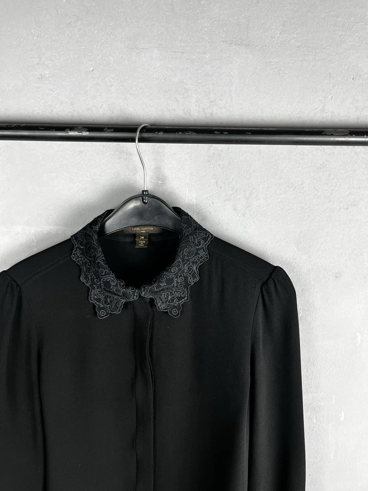 路易威登纽扣真丝衬衫女式 38 码 — 第 3/4 张图片