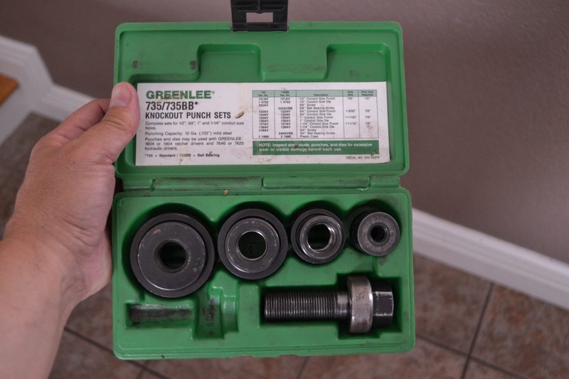 Greenlee Ball Bearing Knockout Punch Set - 735BB - almost complete