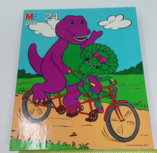 1993 Barney and Baby Bop 24 Piece Puzzle Milton Bradley Made in USA New Sealed