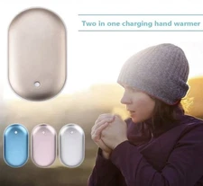 Hand Warmer USB Rechargeable Heater Power Bank Electric Pocket Warmers