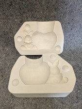 Clay Magic J-1024 Slip Mold Heart Belly Bunny Candle Cup