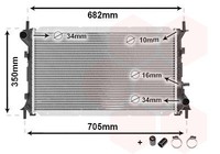 VAN Wezel KüHler, MotorküHlung 18002265 FüR Ford