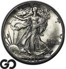 1942 Walking Liberty Half Dollar, Frosty Choice BU++