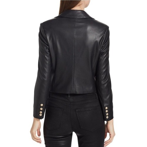 Generation Love Penn Vegan Leather Blazer Sz XL NWT Tailored Cropped Silhouette - Picture 8 of 12