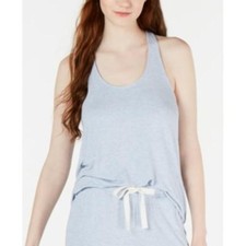 Alfani Knit Super Soft Pajama Tank Top Med Blue M