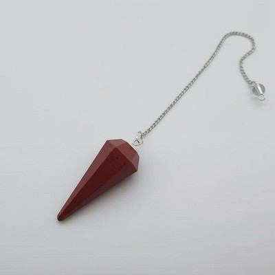 Red Jasper Crystal Pendulum | Root Chakra Balancing Tool for Grounding, Psychic