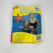 Swim Arms Bands Floaters 2 Sets Pink Butterflies Flowers Caterpillars Age 3+ NEW