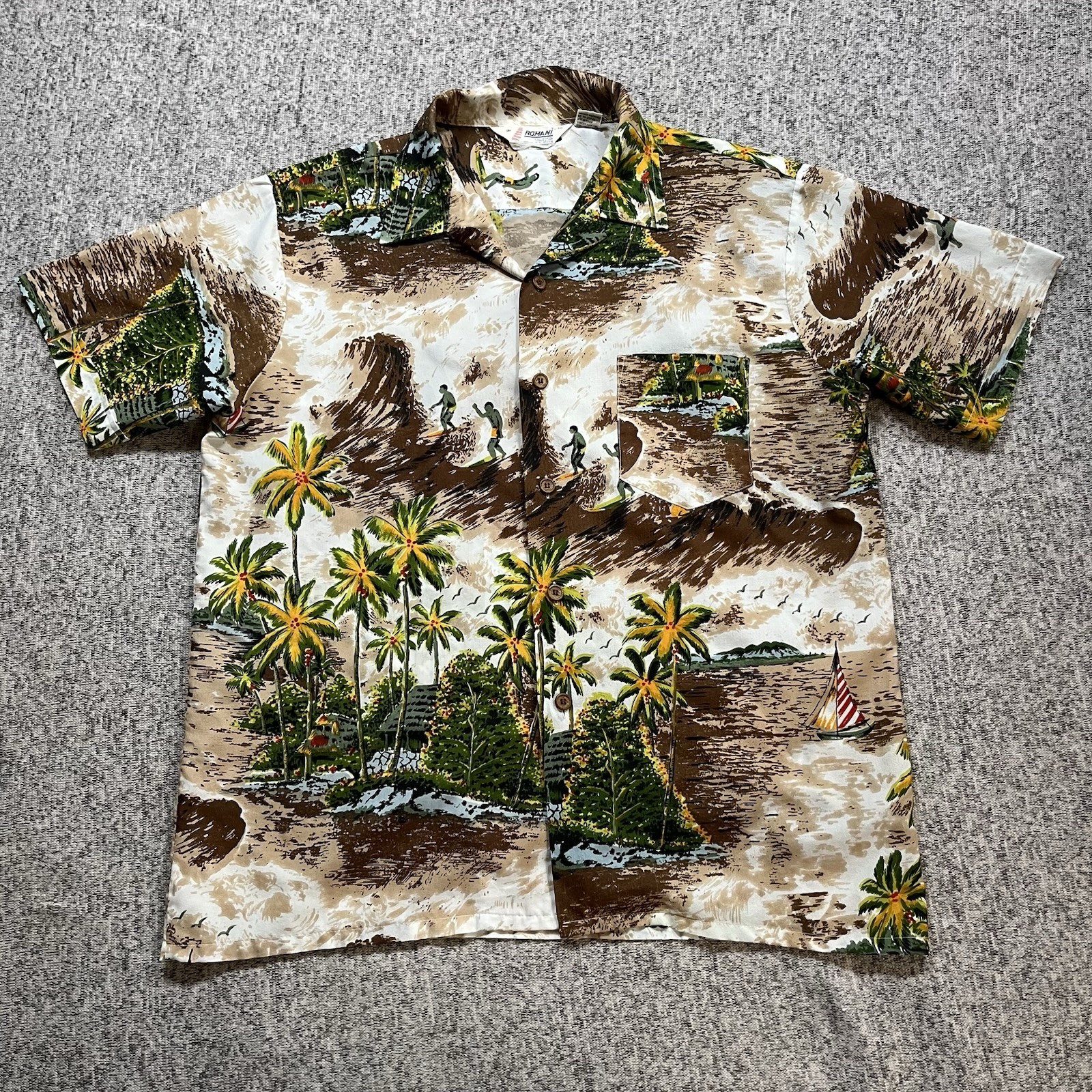 Men’s Vintage Romani Polo Shirt Size Large