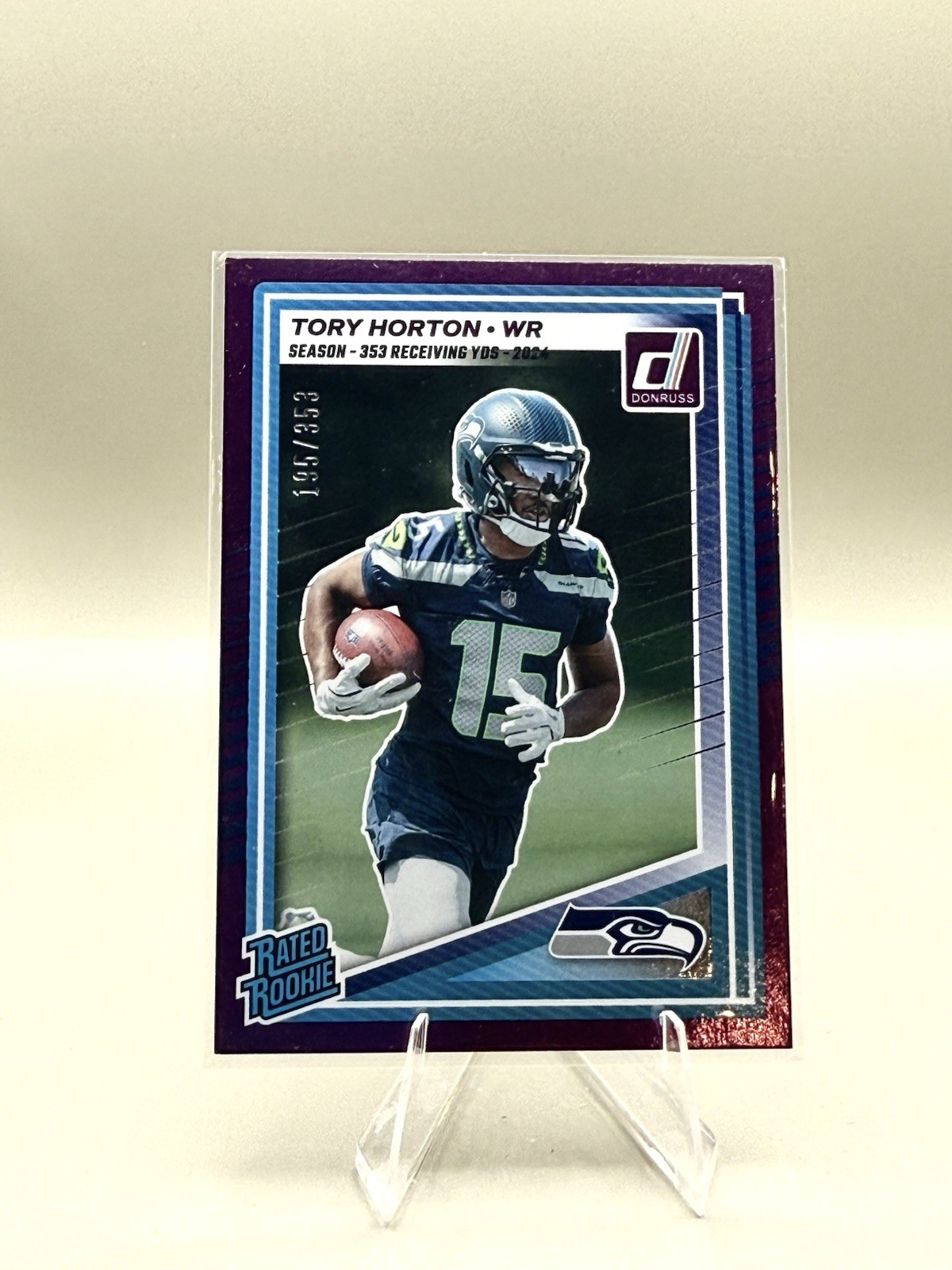 2025 Donruss Tory Horton Rated Rookie Season Stat Line RC /353 🔥Seahawks