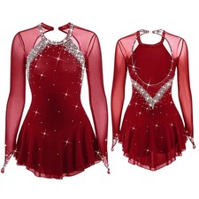 ice figure skating competition dress Gymnastics costume dance Dress dyeing