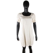 BYTIMO Womens Pale Pink Cotton A Line Dress Knee Length Short Sleeve Size S