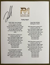 PARKER MCCOLLUM SIGNED LYRIC SHEET PRETTY HEART AUTHENTIC AUTOGRAPH COA
