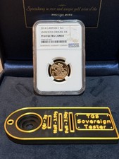 2014 Elizabeth II Gold Proof Sovereign NGC PF69UCAM Unfrosted Mule Error Coin!