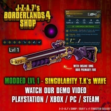 Borderlands 4✨ MODDED LEVEL 1 ONE 112K DPS SINGULARITY TK'S WAVE BL4✅PC-PS-XBOX✨