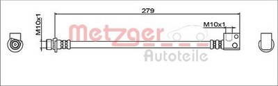 METZGER 4111943 Bremsschlauch für HONDA