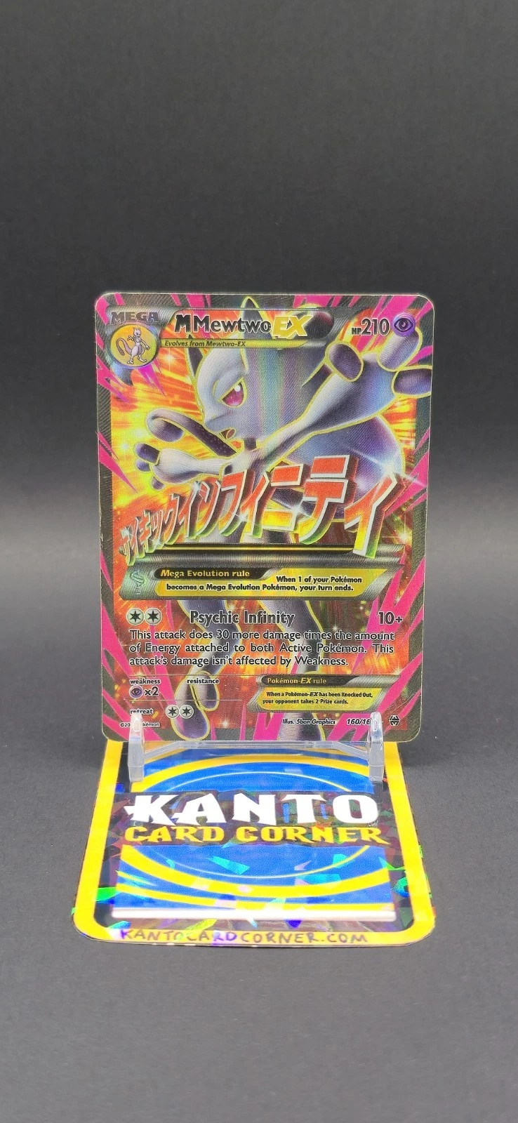 Pokémon M Mewtwo EX Full Art TCG Card XY Breakthrough 160/162 Mp