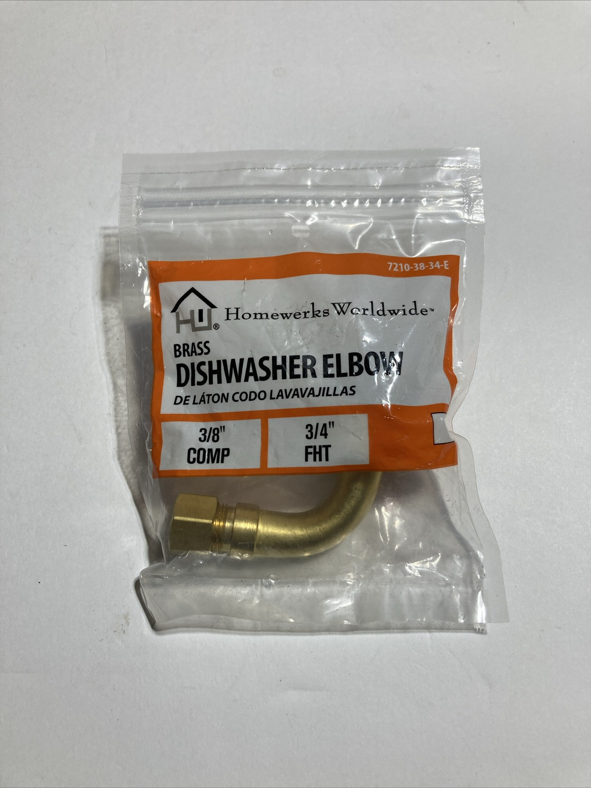 NIP Homewerks 7210-38-34-E Whirlpool Dishwasher Replacement Fitting