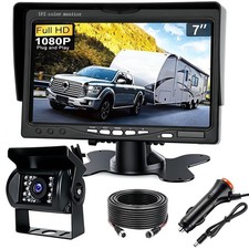 7" Car Monitor Backup Rear View Camera Reversing System For Bus Truck Trailer RV