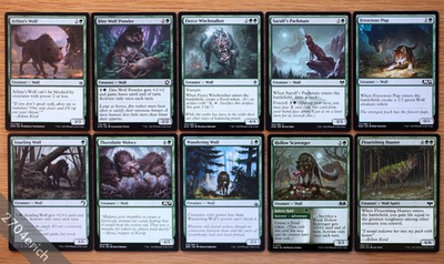 #ad Set of 10 Pauper Legal Wolf Creatures *NM* English Magic MTG Wolves Group EDH $5.99