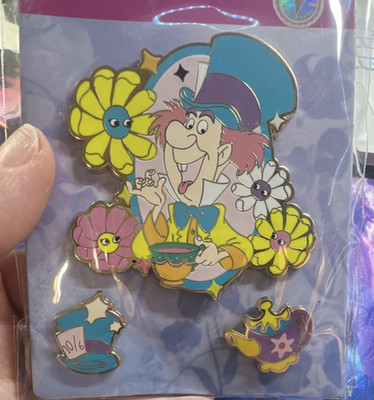 Disney Alice in Wonderland Mad Hatter Sidekicks Pin Set Exclusive 2020 PALM