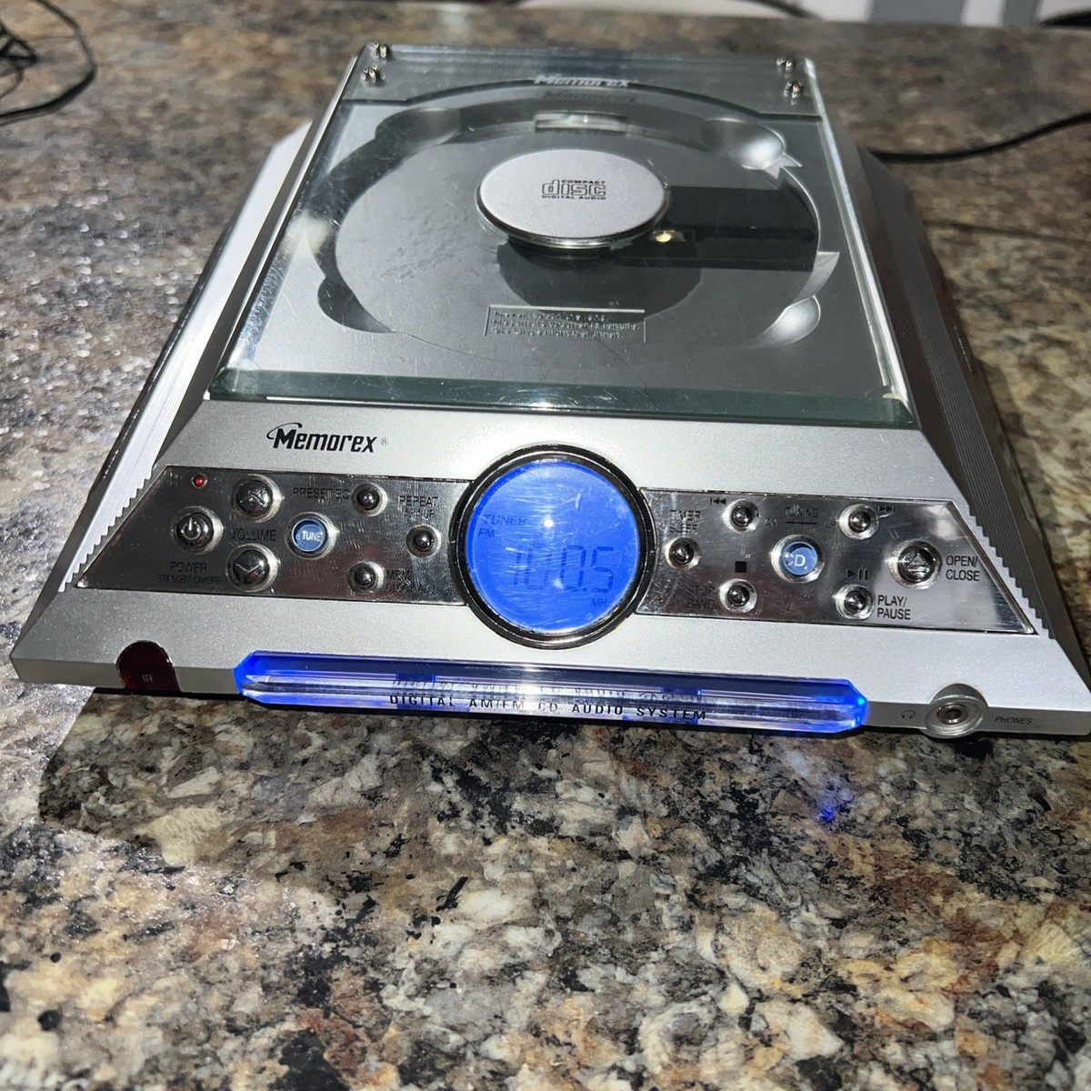 RAD Vtg 2003 Memorex MX4114 Micro CD Player UFO Stereo *MAIN UNIT