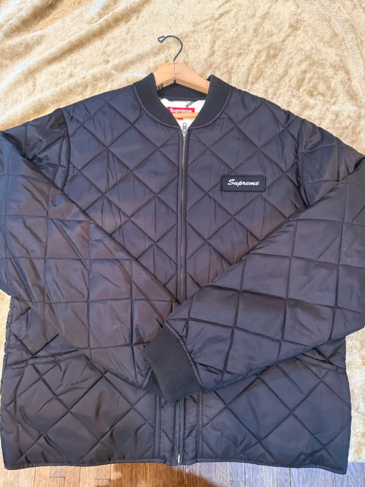 Blouson bombardier matelassé bloc couleur suprême