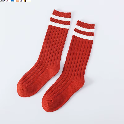 1 Pairs Kids Knee High Long Socks Autumn Winter Warmth Soft Cotton Children Scho
