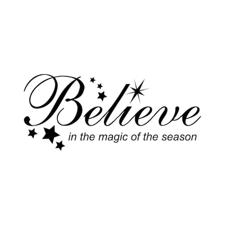 Believe In The Season Decal Christmas Window Stickers Christmas Decorations, h56 eBay