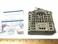 Vintage A.C. Williams Cast Iron Domed Building Still Bank c.1910 Large Version 